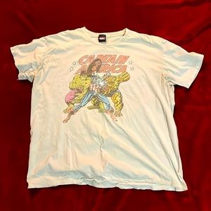 VINTAGE Marvel XL t-shirt CAPTAIN AMERICA (with the Hulk and the Thing) 1990s